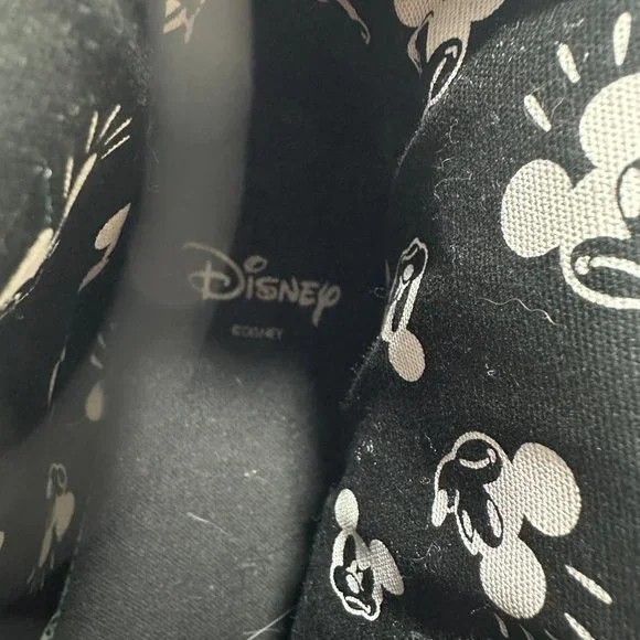 Torrid Disney Mickey Mouse Black PU Leather Fold Over Combat Boots SZ 10.5 WW - Picture 8 of 11